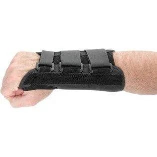 A wrist splint worn on the forearm