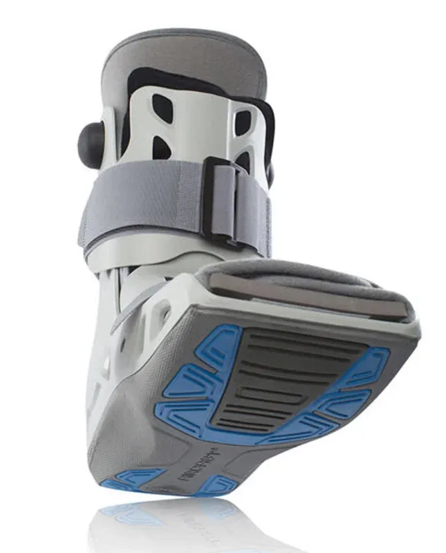 An Aircast walking boot (moon boot) for fractures of the lower leg, ankle and foot