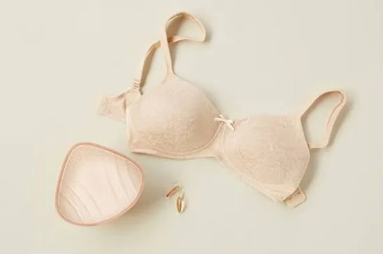 An Amoena bra made to hold a breast form
