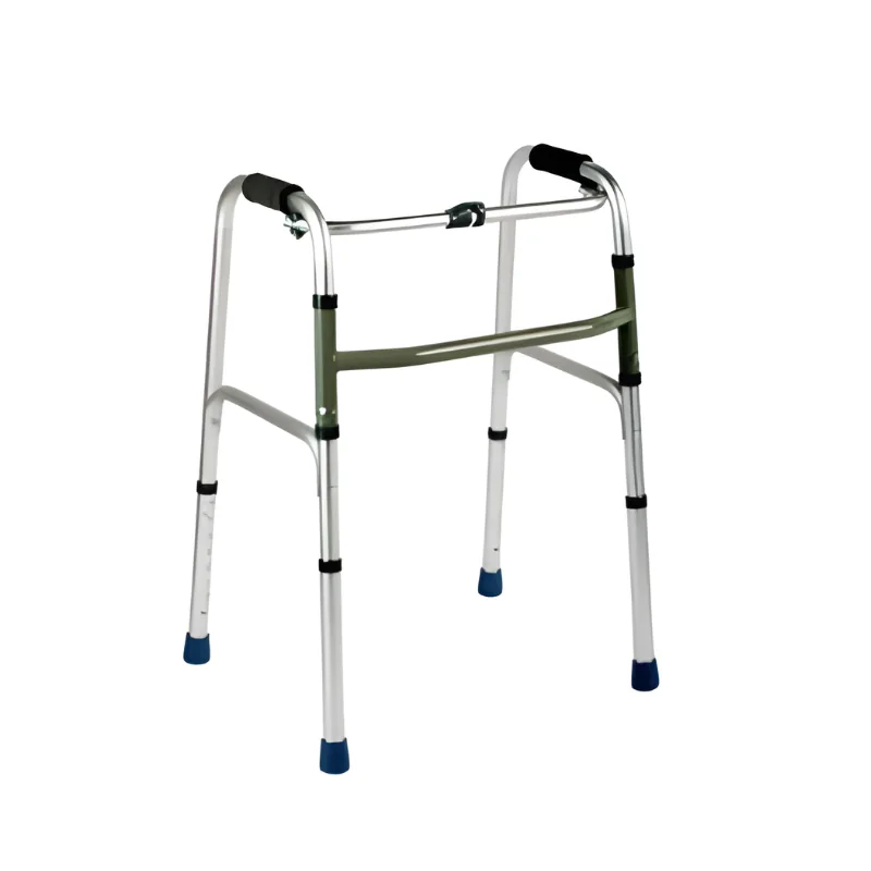 A folding walking frame